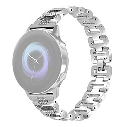 Bracelet en métal 22mm, chaîne en D décorée de strass, argent pour votre Huawei Watch GT 2e Samsung Galaxy Watch 46mm Universal