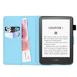 Etui en PU fermeture magnétique avec support et porte-cartes pour votre Amazon Kindle Paperwhite 5 (2021) - Cercles colorés