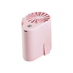 Ventilateur 3 vitesses réglage Portable taille suspendus USB charge Rose