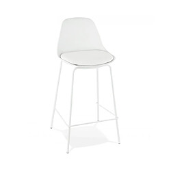 Kokoon Design Tabouret de bar design ESCAL MINI WHITE 41,5x42x86,5 cm