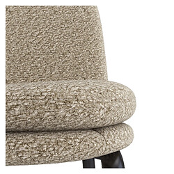 Avis Moloo NOLAN-Chaise de bar en tissu Bouclé Grège et métal noir (x2)