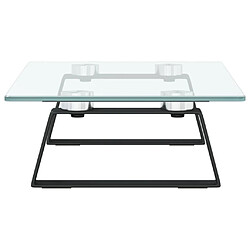 Acheter vidaXL Support de moniteur noir 40x20x8 cm verre trempé et métal