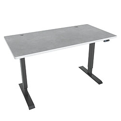 Blumie Bureau assis debout électrique 140*70 cm - Plateau Gris clair / Pieds couleur au choix