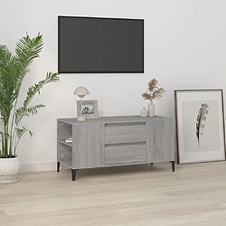 Maison Chic Meuble TV scandinave gris - Banc TV pour salon Sonoma 102x44,5x50 cm Bois d'ingénierie -MN16245