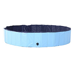 Acheter Pawhut Piscine pour chien bassin PVC pliable anti-glissant facile à nettoyer diamètre 160 cm hauteur 30 cm bleu