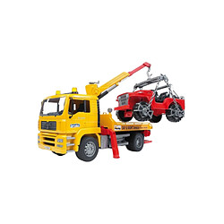 Bruder Miniature Camion de Dépannage Man TGA avec Portique et Jeep Jaune