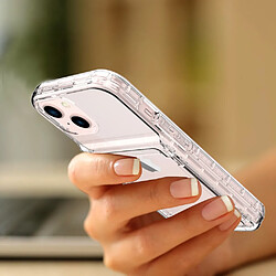 Coque en TPU + acrylique avec porte-cartes et miroir caché transparent pour votre iPhone 13 6.1 pouces