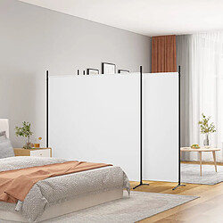 vidaXL Cloison de séparation 4 panneaux Blanc 698x180 cm Tissu