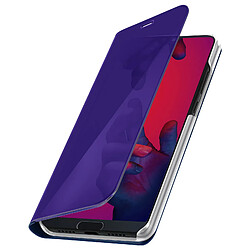 Avizar Housse Huawei P20 Pro Etui Miroir Clapet Coque Rigide Fonction Stand Bleu Nuit