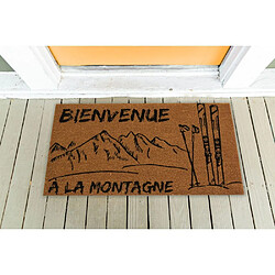 Aubry Gaspard Paillasson coco intérieur extérieur 75 x 45 cm Bienvenue à la montagne.