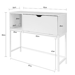 Acheter SoBuy FSB21-W Table Console Table d'appoint Table d'Entrée Bureau Informatique pour Ordinateur