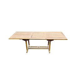 Concept Usine Table de jardin extensible 6 places en teck brut KAJANG