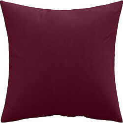 ICONIK INTERIOR Coussin carré en velours (45x45 CM) coussin + rembourrage - Mesmal Cognac