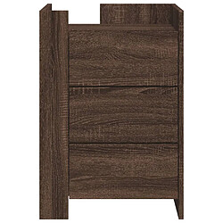 Avis vidaXL Table de chevet chêne marron 45x50x65 cm bois d'ingénierie