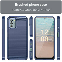 Htdmobiles Coque pour Nokia G42 5G - housse etui silicone gel carbone + verre trempe - BLEU FONCE