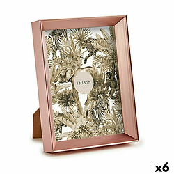 Gift Decor Cadre photo 15 x 3,3 x 20 cm Rose Cuivre Plastique verre (6 Unités)