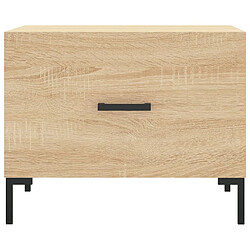 Acheter vidaXL Table basse Chêne sonoma 50x50x40 cm Bois d'ingénierie