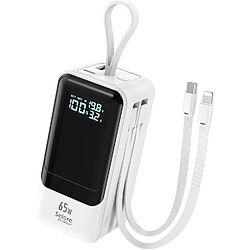 SANAG Batterie Externe Usb C 65W, Power Bank Charge Rapide, Chargeur Externe Batterie Ordinateur Portable Avec Câbles Intégrés, Voyage Accessoires Pour Iphone 16 15 14 13 12 Pro , Samsung, Macbook, Ipad