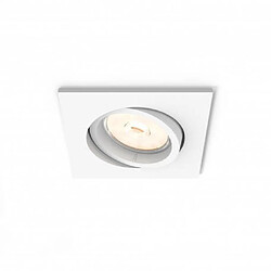 Ledkia Spot Downlight Carré Donegal Coupe Ø70 mm Blanc