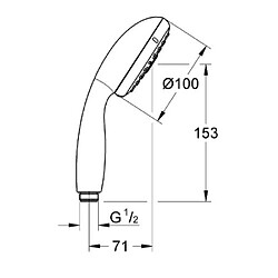 Douchette TEMPESTA 3 jets - GROHE - 28261-002