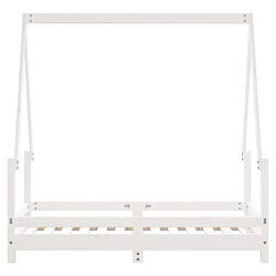 Maison Chic Lit simple Cadre de lit pour enfant,Lit d'Enfant Moderne blanc 70x140 cm bois de pin massif -MN24691 pas cher