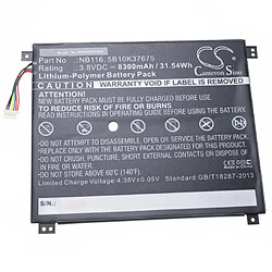 vhbw batterie compatible avec Lenovo IdeaPad 100s, 100S-11IBY 80R2, 100S-11IBY 80R2002HGE laptop (8300mAh, 3.8V, Li-Polymère, noir)