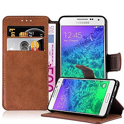 Cadorabo Coque Samsung Galaxy ALPHA Etui en Brun