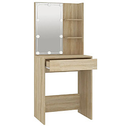 Helloshop26 Coiffeuse design avec led 60 x 40 x 140 cm beige 02_0006290