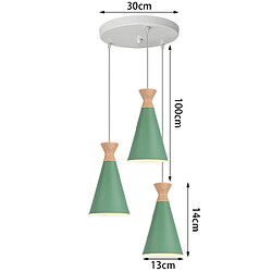 Stoex Lustre Luminaire Moderne éclairage E27 Culot avez 3 Têtes Lampes - 12 * 13CM - Vert pas cher