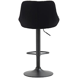 Non Tabouret de bar Lazio tissu noir pas cher