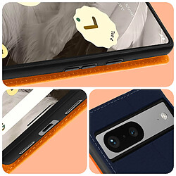 Acheter Avizar Etui Google Pixel 7 Portefeuille Design Cuir Texturé Support Video Bleu Nuit