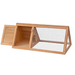 Helloshop26 Cage clapier pour animaux 98 x 50 x 41 cm bois marron 02_0000576