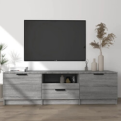 Maison Chic Meuble TV scandinave gris - Banc TV pour salon Sonoma 140x35x40 cm Bois d'ingénierie -MN80612