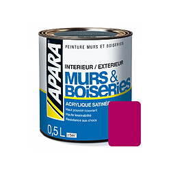 Apara Peinture intérieure couleur, acrylique satinée-2.5 litres-Cassis