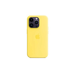 Coque en silicone avec MagSafe pour Apple iPhone 14 Pro Jaune