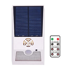 Acheter Lumière LED D'alarme Solaire Avec Capteur De Mouvement De Lumière Stroboscopique à Télécommande Blanc