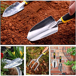 Avis BESTA Ensemble d'outils de jardin - Outils à main de jardinage robustes en aluminium 3 pièces - Y compris truelle de jardin - Pelle à main - Râteau à main - Cadeaux de jardinage pour femmes, hommes et enfants