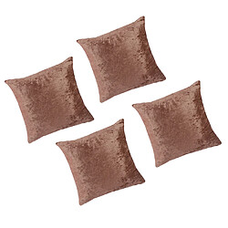 Avis 4pcs Carré Housses De Coussin En Velours Doux Canapé-lit