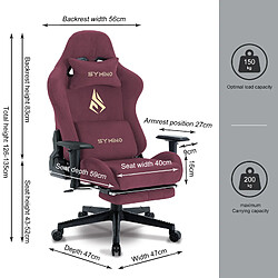 Acheter Vidaxl Chaise de bureau ergonomique symino MP Racing Seat Design 200 kg capacité portante chaise de jeu pivotante avec repose - pieds rouge