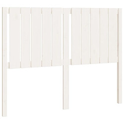 vidaXL Tête de lit Blanc 125,5x4x100 cm Bois massif de pin