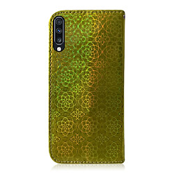 Avis Wewoo Housse Coque Pour Galaxy A70 couleur unie boucle magnétique coloré horizontale étui en cuir PU avec titulaire et fentes cartes et portefeuille et lanière or