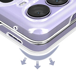 Acheter Avizar Coque pour Oppo Find N2 Flip Dos Rigide Coins Bumper Fine Légère Transparent