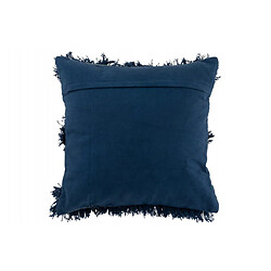 Dansmamaison Coussin Bord Miroir Coton Bleu