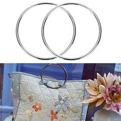 4Pcs Poignées De Sac En Métal 2 Paires - 10cm - Sac Fabrication Artisanat O-Ring Argent