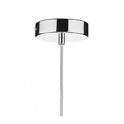 Avis Luminaire Center Suspension Soho chrome poli et noir Glass 1 ampoule