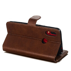 Wewoo Coque Souple Pour Xiaomi Redmi Note 7 / Note 7 Étui en cuir à rabat avec boucle fentes portefeuille et porte-cartes Marron pas cher