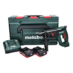 Metabo KH 18 LTX 24 Marteau perforateur burineur sans fil 18 V 2,1 J SDS plus + 2x Batterie 4,0 Ah + Ladegert + metaBOX (