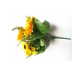 Wewoo Fleurs Artificielles 2 PCS Creative Bouquet Artificiel Élégant Décoration De Fête De Mariage De Tournesol pas cher