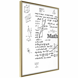 Paris Prix Affiche Murale Encadrée Math Formulas 20 x 30 cm Or