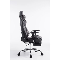 Avis Decoshop26 Fauteuil de bureau gamer avec repose-pieds extensible mécanisme de bascule en PVC noir / marron 10_0002749